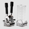 Desktop Espresso Portafilter Bracket, Filter Basket Stand Holder, Aluminum Alloy Base and Acrylic Bracket, for 58mm Espresso Machines and 58mm Coffee Puck Screens by Unknown