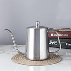 Easyworkz Gage Gooseneck Pour Over Coffee Kettle 12 oz (Silver), Bundled with Easyworkz Retro Stainless Steel Coffee Spoon With Black Walnut Handle,10g - Measuring Spoon (Brushed gold) - Image 4