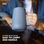 Simple Modern Voyager Signature Mug | Travel Coffee Tumbler with 360° Lid and Handle | Ceramic-Lined Insulated Stainless Steel Iced Cold Brew Cup | 12oz, Almond Birch - Image 5