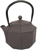 Creative Home Cast Iron Kyusu Teapot with Removable Stainless Infuser Basket, Rust-Resistant Interior Coating and Heat-Retaining Build, Elegant Japanese-Style Tea Ritual Gift, 34 oz, Brown by CreativeHome