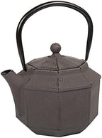 Creative Home Cast Iron Kyusu Teapot with Removable Stainless Infuser Basket, Rust-Resistant Interior Coating and Heat-Retaining Build, Elegant Japanese-Style Tea Ritual Gift, 34 oz, Brown by CreativeHome