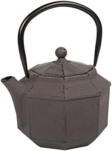 Creative Home Cast Iron Kyusu Teapot with Removable Stainless Infuser Basket, Rust-Resistant Interior Coating and Heat-Retaining Build, Elegant Japanese-Style Tea Ritual Gift, 34 oz, Brown by CreativeHome