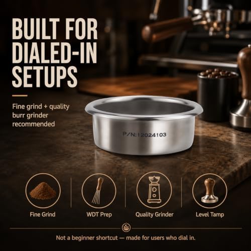 58mm Espresso Filter Basket 18g, Z-2118 High-Extraction Basket, 2118 Laser-Cut Flat Holes, Ridgeless Portafilter Basket, Precision Stainless Steel for La Marzocco, E61, Slayer, Decent - Image 5
