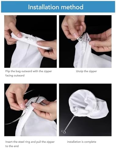 10 - Pack Reusable Mesh Storage Bags for Tea & Coffee | Fine Strainer Bags with Zipper | For Loose Leaf Tea/Cold Brew/Juice (S) - Image 3
