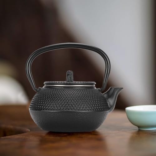 Cast Iron Teapot 0.3L with Strainer, Small Tea Kettle - Image 2