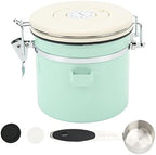 TANIQIACA Mint Green Coffee Canister, Food-Grade Stainless Steel Airtight Container with Scoop for Storing Coffee, Tea and Nuts(1.5L) - Image 4