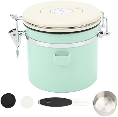 TANIQIACA Mint Green Coffee Canister, Food-Grade Stainless Steel Airtight Container with Scoop for Storing Coffee, Tea and Nuts(1.2L) - Image 4