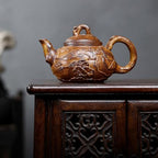 Tea Kettle Retro Tea Set Chinese Tea Ceremony Relief Horizontal Teapot Home Tea Maker Ceramic Tea Infuser - Image 3