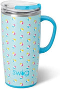 Swig Life 22oz Insulated Travel Mug with Handle & Lid, Beach Balls by SwigLife
