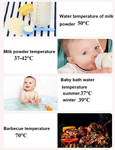 Digital Instant Read Food Kitchen Thermometer Foldable Meat Cooking Thermometer for Liquids Oil Water Deep Fry BBQ Grill Smoking Baking Milk Coffee and More with Probe for Kitchen or Outdoor, black - Image 7
