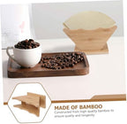 Bamboo Coffee Filter Holder Rack Keeps Papers Dry and Organized - Image 6