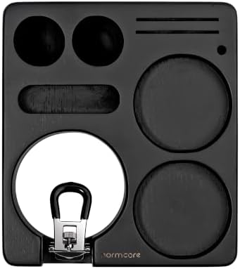 Normcore 58mm Espresso Tamping Station, Compact Black Ashwood Stand - Image 3