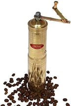 Sozen 9" Manual Coffee Grinder Brass – Hand Crank Burr Mill for Turkish Coffee, French Press, Espresso, Camping & Home Use – Portable Coffee Bean Grinder, Adjustable Conical Grinder - Image 4