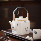 Tea Pots For Loose Tea Simple White Porcelain Teapot 1000ml Large Capacity Office Liner Filter Teapot Tea Infuser Pot - Image 4