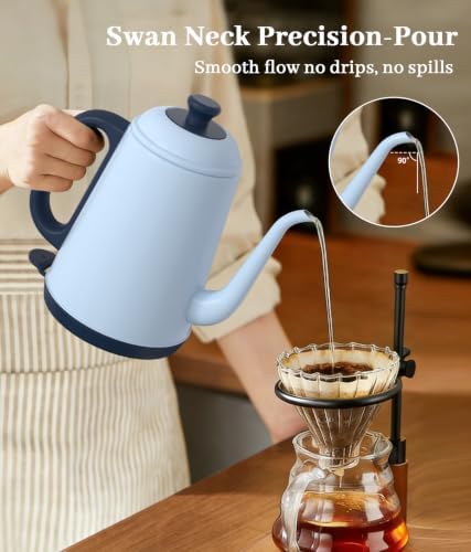 Gooseneck Electric Kettle 1L, 1000W, Pour-Over Coffee & Tea - Image 3
