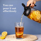 64oz Glass Pitcher with Handle and Flip Lid, Leak-Proof Seal, 3 Pack Mason Jar Pitchers, Suitable for Iced Tea, Juice, Milk, Iced Coffee, Black - Image 5