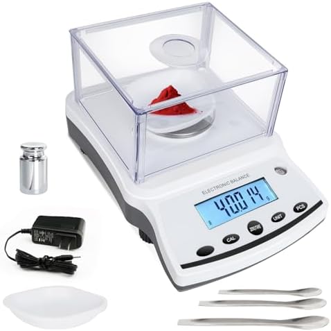 Lab Analytical Balance Scale 500g x 0.001g High Precision Laboratory Analytical Scale with Windshield, RS232 Interface – Lab Jewelry Scientific Use by Unknown