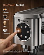 Espresso Machine 20 Bar, Compact Coffee Maker with Milk Frother, Espresso Maker with 50oz Removable Water Tank for Home & Office, Coffee Machine for Cappuccino & Latte - Image 4