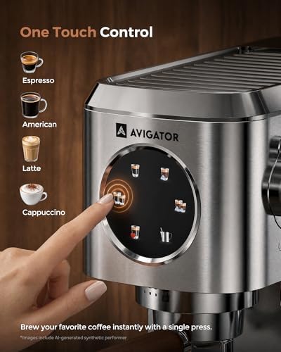 Espresso Machine 20 Bar, Compact Coffee Maker with Milk Frother, Espresso Maker with 50oz Removable Water Tank for Home & Office, Coffee Machine for Cappuccino & Latte - Image 4