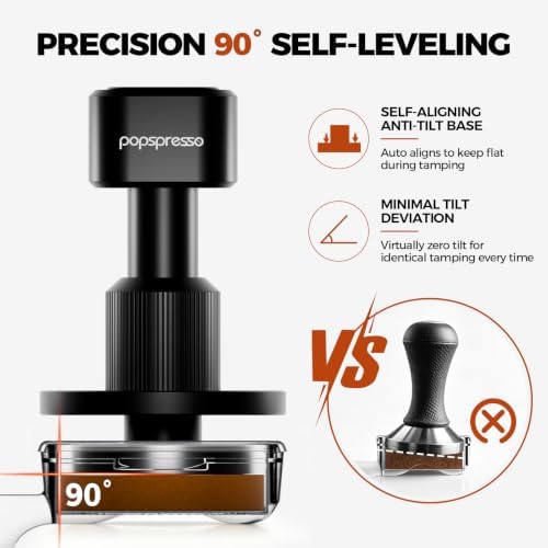 58.35mm Espresso Tamper, Impact Design Coffee Tamper with Sound Feedback, 3 Spring Loaded Coffee Tamper with Interchangeable 15lb/30lb Springs, Calibrated Tamper for 58mm Portafilter(High) - Image 5