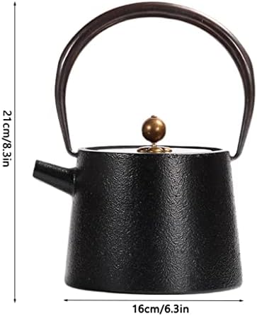 Cast Iron Teapot Japanese Tea Pot with Copper Handle Chinese Stovetop Tea Kettle for Loose Leaf, Boiling Hot Water Tea Teapot - Image 2
