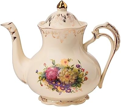 YOLIFE Flowering Shrubs Teapot with Infuser, 35 OZ / 4 Cup Tea Pot by YOLIFE