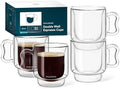 ovalware Espresso Coffee Cups 4oz/120ml | Set of 4, Butterfly Handle by Ovalware