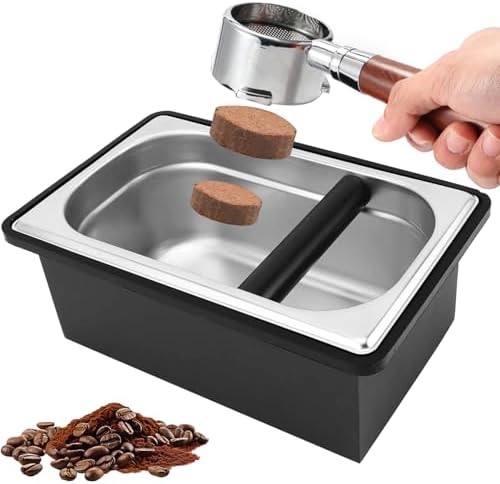 Stainless Steel Coffee Knock Box, Espresso Grounds Container by LOK+LOKDS