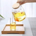 Glass Tea Pot for Loose Tea,Clear Teapots with Removable Filter Spout for Tea Coffee Lemonade and Ice Teapot,Teapot + Four Cups - Image 3