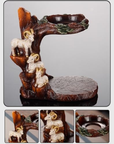 Glass Teapot Set with Infuser Semi Automatic Tea Set Lazy Kungfu Attraction Drip Rotating Magic Teapot Set (Goat) - Image 5