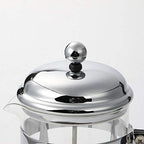 French Press Coffee Maker Filter Press Pot - 245*110mm, Stainless Steel & Borosilicate Glass, Milk Frother, Portable, Coffee & Tea Maker - Image 4