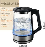 MEGAWISE Electric Glass Kettle 2L Temp Control Keep Warm - Image 6