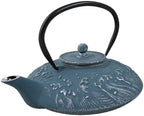 Ebros Gift Traditional Oriental Tetsubin Cast Iron Teapot With Enameled Interior 27oz Asian Japanese Chinese Fusion Housewarming Tea Pot Accent (Royal Blue Ocean Sea Waves) - Image 5