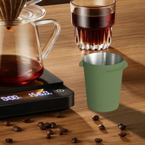 Coffee Dosing Cup 58mm Stainless Steel Mug for Espresso Machine (Silver L) - Image 5