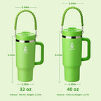 Farsea 40oz Insulated Stainless Steel Travel Tumbler with Handle & Straw - Image 7