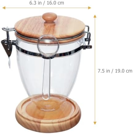 Airtight Coffee Canister with Sealing Lid, Portable Oak Handle Jar - Image 2