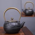LJYT Teapot Teapots Cast Iron Handmade TeapotHome Kettle Uncoated Vintage Cast Iron Kettle Tea Pot with Infusers for Loose Tea (Color : Rosette) by Unknown