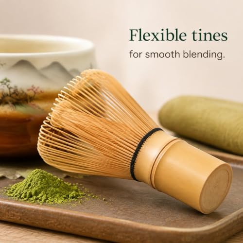 Japanese Matcha Whisk Set, Bamboo Chasen, Bowl and Tea Scoop for Home - Image 2