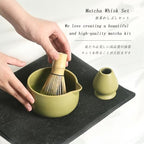 Whisk Set,Matcha Set,Matcha Kit,Matcha Bowl with Spout,Scoop,Sifter,Bamboo Whisk,Chasen Holder,Unique Gifts for Women Mom her Grifend,Gifts for Christmas, Birthday (Green-5pcs/set with box) - Image 4