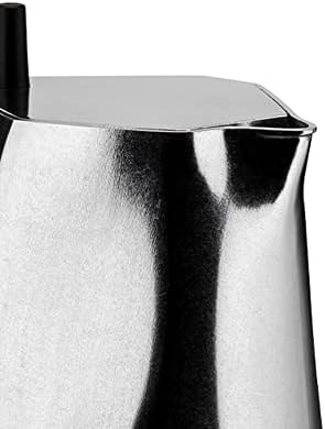 Alessi MT18/6 "Ossidiana" Stove Top Espresso 6 Cup Coffee Maker in Aluminium Casting Handle And Knob in Thermoplastic Resin, Black - Image 3