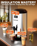 WantJoin Insulated Beverage Dispenser Stainless Steel Silver 3.2Gal-Heating - Image 2