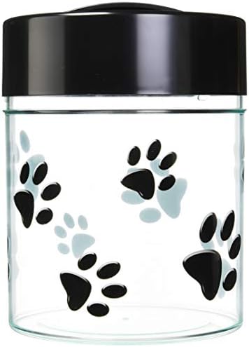 Pawvac Kilovac Airtight Pet Food Container – Multi-Use Vacuum Container for Pet Food and other Dry Goods – 2.5 lbs / 40 oz / 3.8L, Wide-Mouth, Patented Vacuum Seal, Clear with Paws by Tightpac+America+Inc.