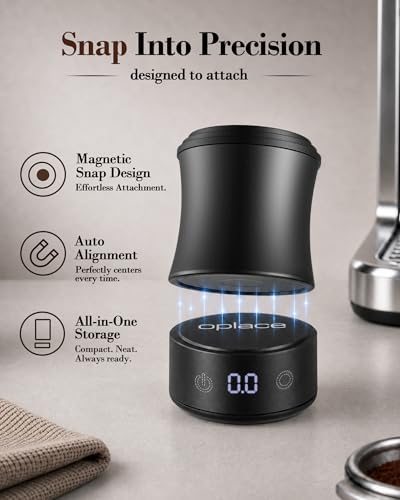 Digital Coffee Scale with Timer, 2-in-1 Espresso Scale & Coffee Dosing Cup, Magnetic Design Fits 54mm & 58mm Portafilter, Rechargeable, Max 500g/0.1g Precision, Auto-Off Setting, Black - Image 3