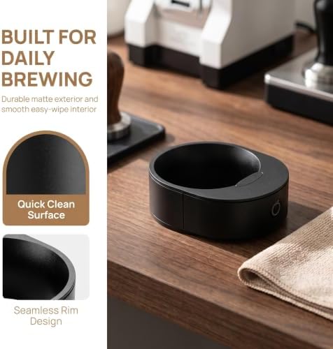 58mm Electric Plasma Anti-Static Dosing Funnel, Magnetic Coffee Dosing Ring, with 8 Pcs Magnets, Not Easy to Fall Off, Type-c Charging, for Most Coffee Machine Handles, Office Use - Image 4