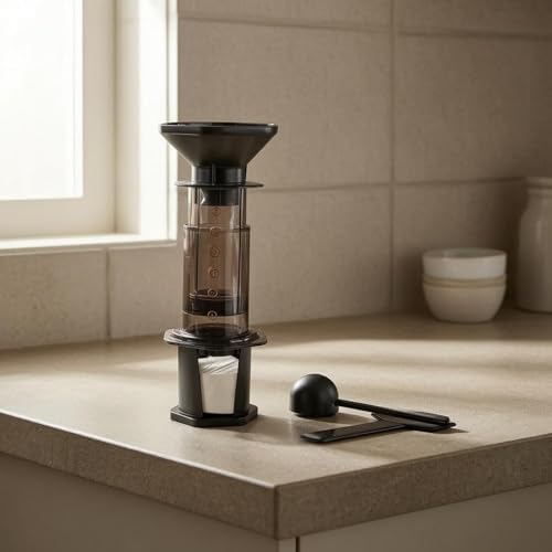 Gralara Manual Coffee Brewer Clear-and Coffee Brewer Gilded Step Numbers Kitchen Appliance, Transparent - Image 5