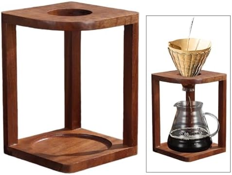 Coffee Filter Cup Stand Coffee Dripper Stand Wooden Stable Practical Pour Over Coffee Dripper Rack for Hotel Dorm Tea House, Style A - Image 6