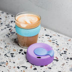 KeepCup Brew Reusable Coffee Cup, 8 oz Tempered Glass Tumbler with Splashproof Sipper Lid, Dishwasher Safe, Moonlight (Lilac) - Image 2