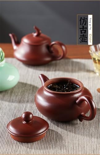Handmade Zisha Teapot, Segmental Clay Chinese Yixing Purple Clay Tea Pot, Chinese Kungfu Brew Infuser Loose Leaf Tea (71(150cc)) - Image 6
