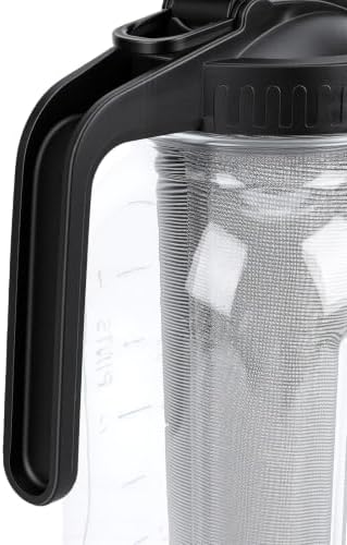 Brrnoo Cold Brew Coffee Maker 64oz Glass Cold Brew Pitcher Iced Coffee Maker Flip Cap Leak Proof Double Layer Mesh Filter Scale Wide Mouth Easy Clean with Spout for Home - Image 4