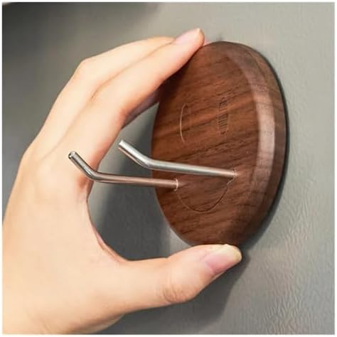 Walnut Wood Coffee Bottomless Portafilter Wall Rack With Adhesive Handle Hanger Bottom Spout Filter Holder Tools，Closely Fit - Image 6